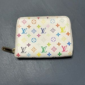 Authentic Louis Vuitton Multicolor Zippy Card Pouch